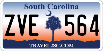 SC license plate ZVE564