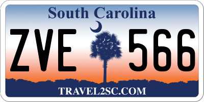 SC license plate ZVE566