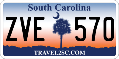 SC license plate ZVE570