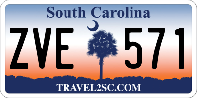 SC license plate ZVE571