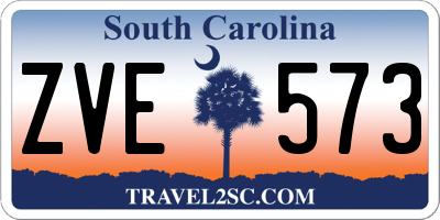 SC license plate ZVE573
