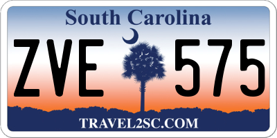 SC license plate ZVE575