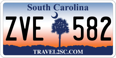 SC license plate ZVE582