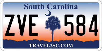 SC license plate ZVE584