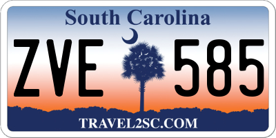 SC license plate ZVE585
