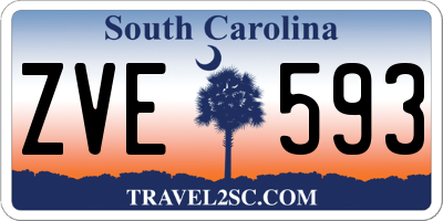 SC license plate ZVE593