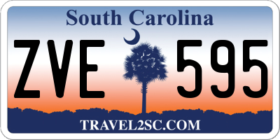 SC license plate ZVE595