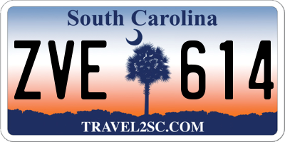 SC license plate ZVE614