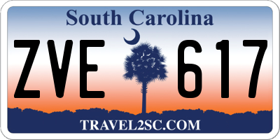 SC license plate ZVE617