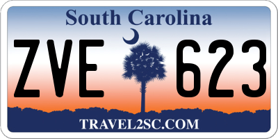 SC license plate ZVE623