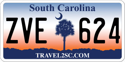 SC license plate ZVE624