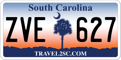 SC license plate ZVE627