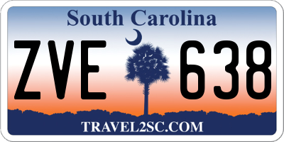 SC license plate ZVE638