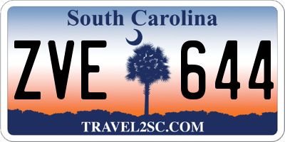 SC license plate ZVE644