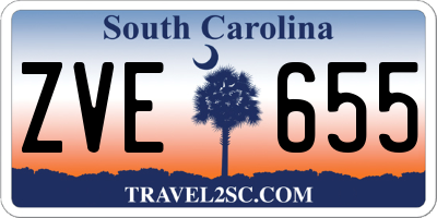 SC license plate ZVE655