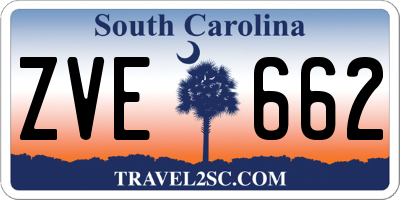 SC license plate ZVE662