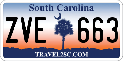 SC license plate ZVE663
