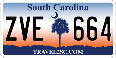 SC license plate ZVE664