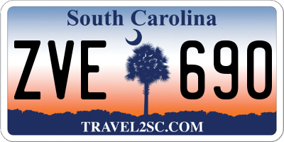 SC license plate ZVE690