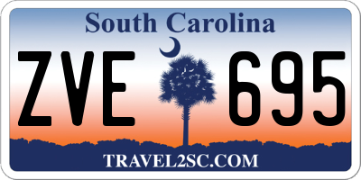 SC license plate ZVE695