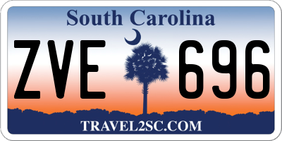 SC license plate ZVE696