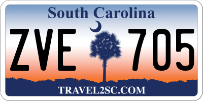 SC license plate ZVE705