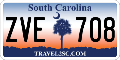 SC license plate ZVE708