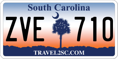SC license plate ZVE710