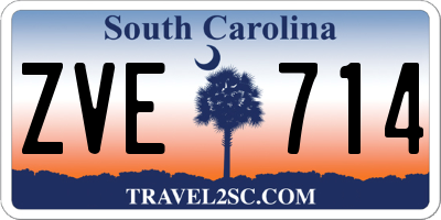SC license plate ZVE714