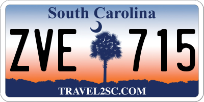 SC license plate ZVE715