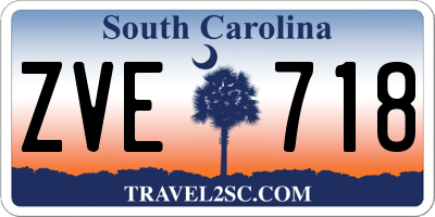 SC license plate ZVE718