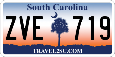 SC license plate ZVE719