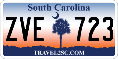 SC license plate ZVE723