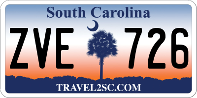 SC license plate ZVE726