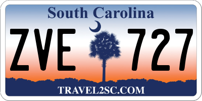 SC license plate ZVE727