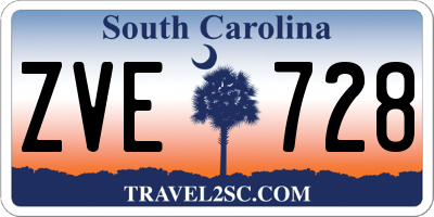 SC license plate ZVE728