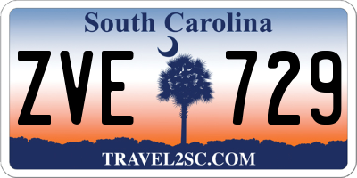 SC license plate ZVE729