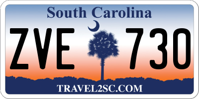 SC license plate ZVE730