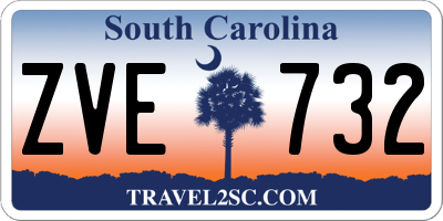 SC license plate ZVE732