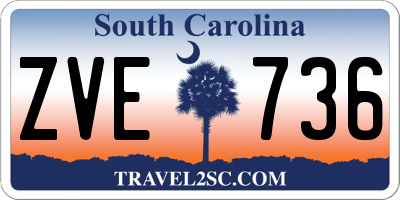 SC license plate ZVE736
