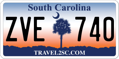 SC license plate ZVE740