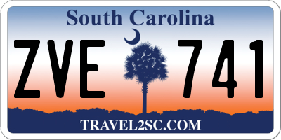 SC license plate ZVE741