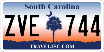 SC license plate ZVE744