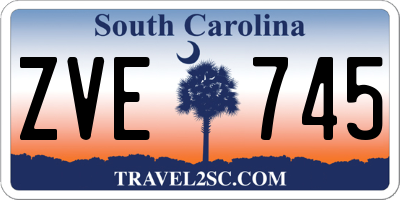 SC license plate ZVE745