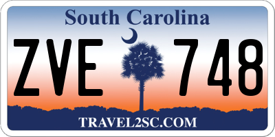 SC license plate ZVE748