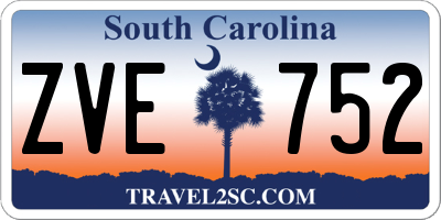 SC license plate ZVE752