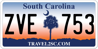 SC license plate ZVE753