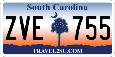 SC license plate ZVE755