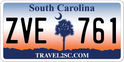 SC license plate ZVE761