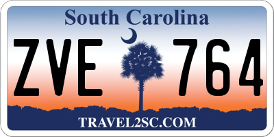 SC license plate ZVE764